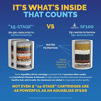 AquaBliss High Output Revitalizing Shower Filter - Reduces Dry Itchy Skin, Dandruff