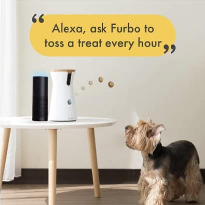 360° Cat Camera: See Your Cat from Anywhere | Rotating 360° Cat Tracking, Treat Toss, Color HD Night Vision, 2-Way Audio, Real-Time Notifications, Designed for Cats | Pet Camera w/Phone App