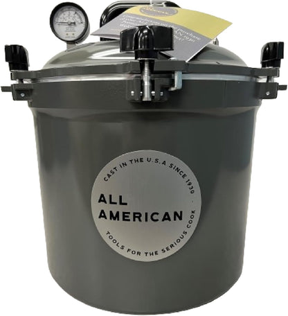 All American 1930: 21.5qt Pressure Cooker/Canner (The 921) – Exclusive Metal to Metal Sealing System – Easy to Open & Close – Suitable for Gas, Electric, or Flat Top Stoves – Made in the USA