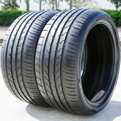 A set of 4 (quad) 255/35R20 97Y XL high performance tyres suitable for: 2007-10 Mercedes-Benz S550 4Matic, 2017-18 Audi Q3 Technik