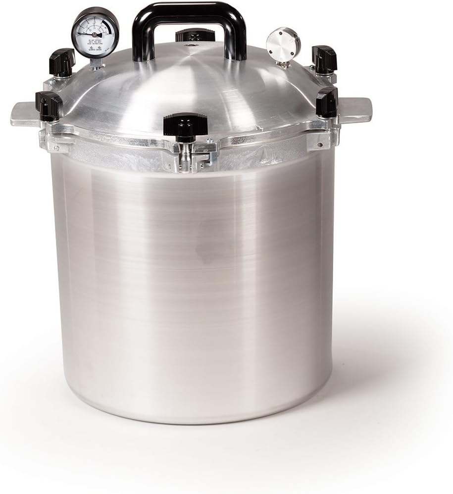 All American 1930: 21.5qt Pressure Cooker/Canner (The 921) – Exclusive Metal to Metal Sealing System – Easy to Open & Close – Suitable for Gas, Electric, or Flat Top Stoves – Made in the USA