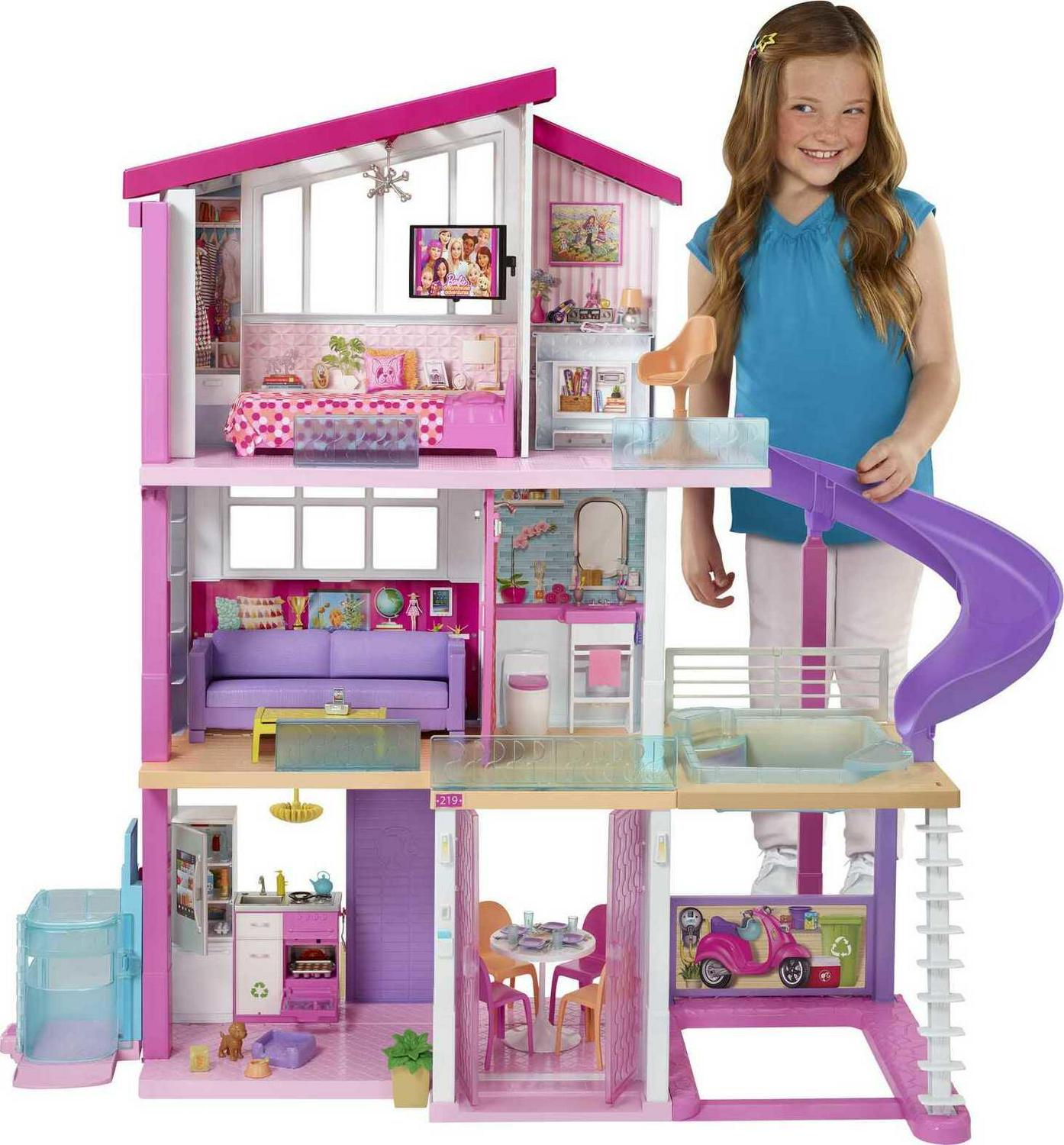Barbie Dreamhouse Dollhouse With 70+ Accessories, Working Elevator, Lights and Sounds sgtnighsdesigns