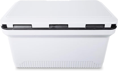 60 QT Ultra-Light Injection Molded Cooler - Ice Chest Keeps Ice up to 7 Days - Large Cooler Includes Wire Basket, Divider and Built-in Bottle Opener