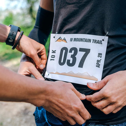 Array Stars Custom Race Bibs Personalized Full Color Printed Race Numbers, Running Bibs