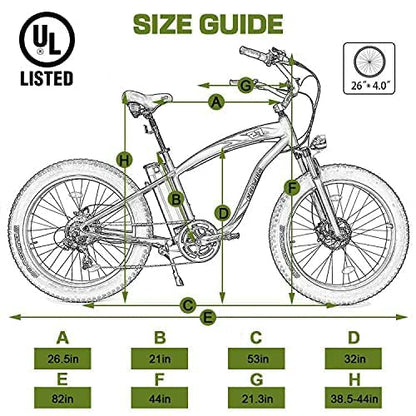 750W Electric Bike 26  Fat Tire Adult Electric Bicycles 48V 13AH Removable Lithium Battery Ebike with Suspension Fork Aluminium Frame Beach Snow Mountain E-Bike for Adults