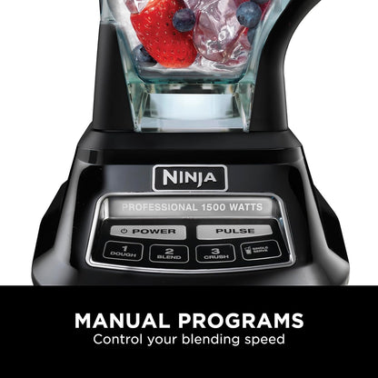 Mega Kitchen System, 1500W, 4 Functions for Smoothies, Processing, Dough, Drinks & More, with 72-oz.* Blender Pitcher, 64-oz. Processor Bowl, (2) 16-oz. To-Go Cups & (2) Lids, Black